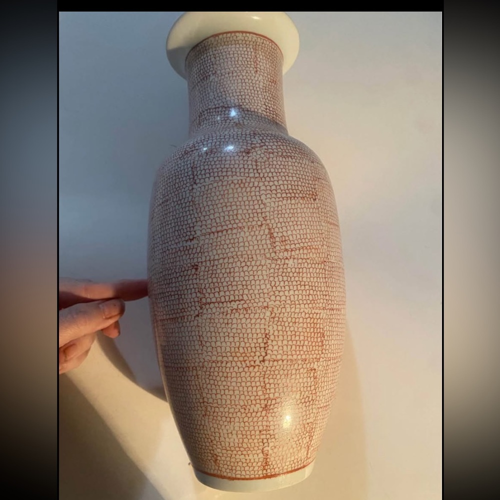 Rare MCM Nora Fenton Design/50’s 60’s porcelain/made in Hong Kong/12” vase